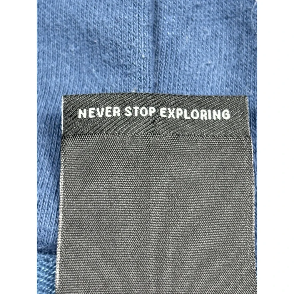 The‎ North Face Hoodie Mens Medium Blue Graphic Half Dome Logo Pullover M